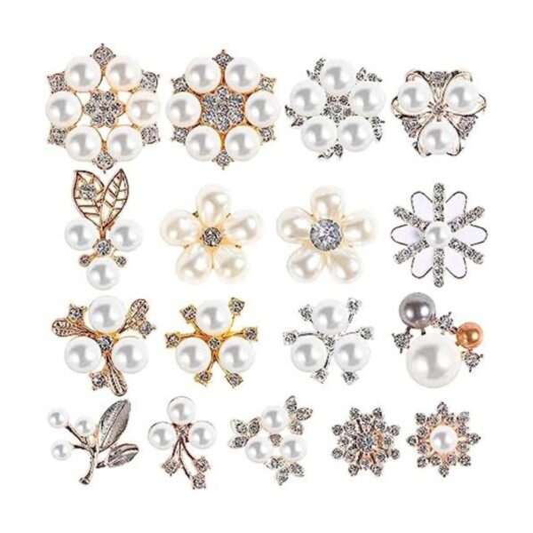 QXUJI Botones de diamantes de imitación botón de espalda