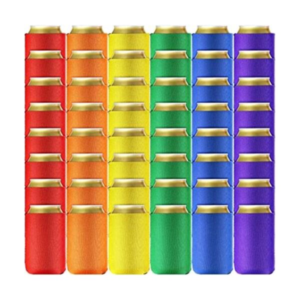 Paquete de 60 fundas para enfriar latas en blanco fundas