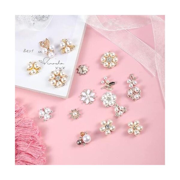 QXUJI Botones de diamantes de imitación botón de espalda