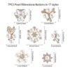 QXUJI Botones de diamantes de imitación botón de espalda