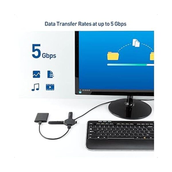 Cable Matters Ultra Mini Hub USB C de 4 puertos con cola_3