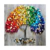 Juego grande de piezas sueltas de madera estilo arco iris_3