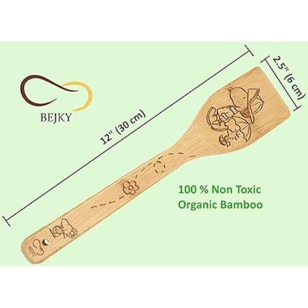Bejky Juego de 6 cucharas de bambú de madera utensilios