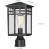 Diyel RZ009P BK Lámpara exterior moderna con acabado_3