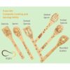 Bejky Juego de 6 cucharas de bambú de madera utensilios