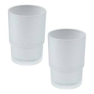 GHYI Vaso para cepillo de dientes 2 vasos de vidrio de
