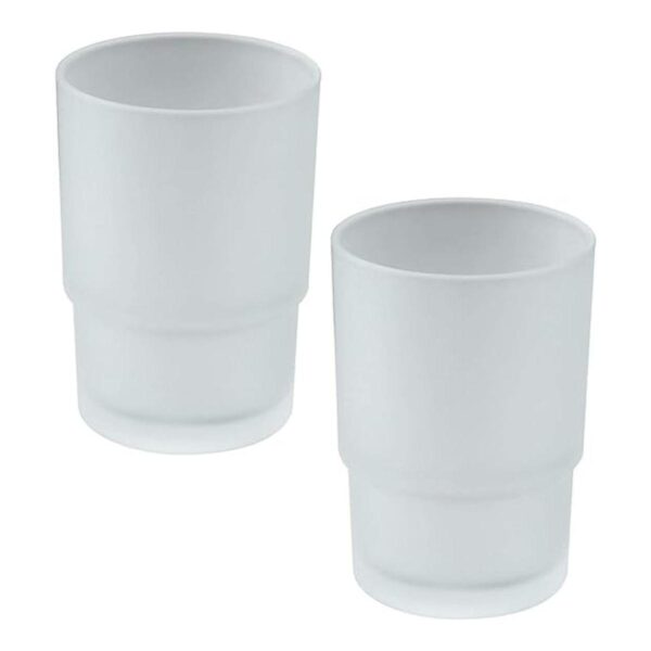 GHYI Vaso para cepillo de dientes 2 vasos de vidrio de