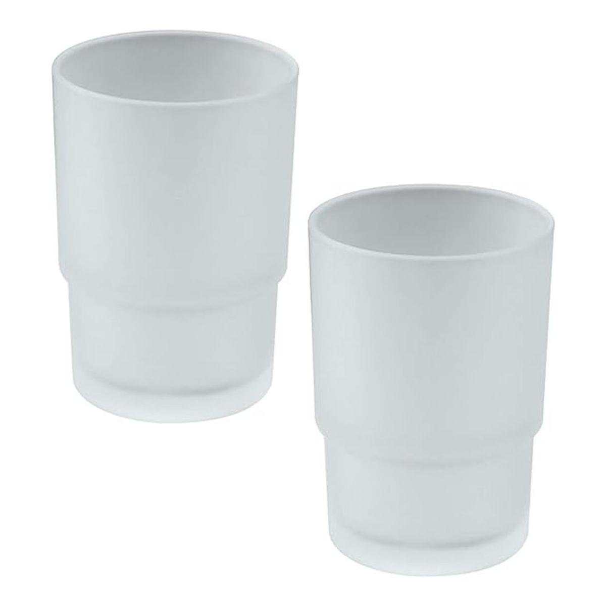GHYI Vaso para cepillo de dientes 2 vasos de vidrio de