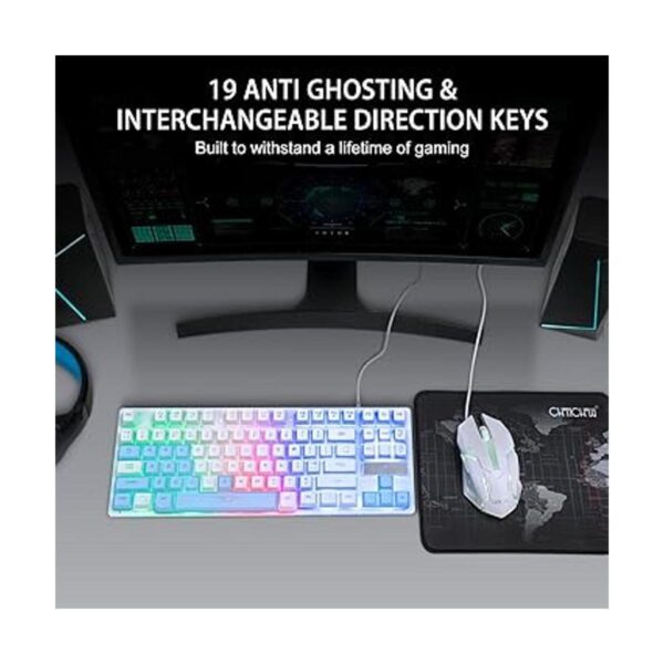 CHONCHOW Combo de teclado y mouse para juegos con cable