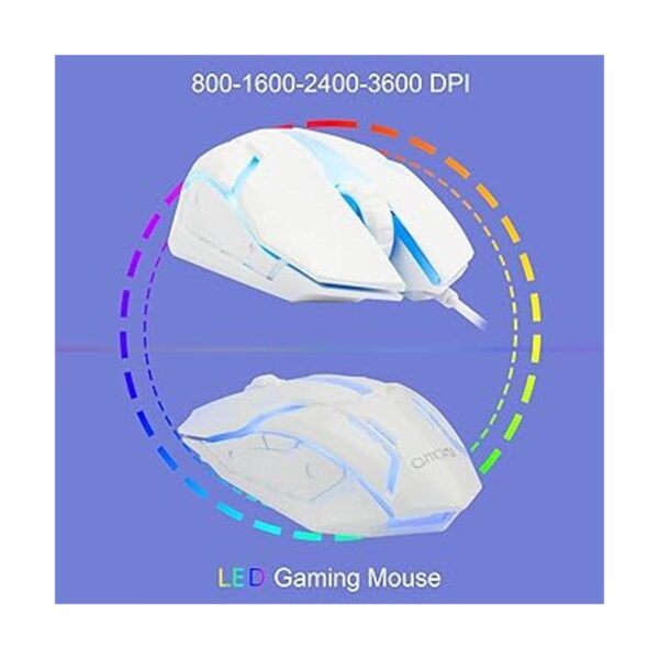 CHONCHOW Combo de teclado y mouse para juegos con cable