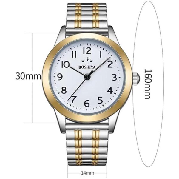 Boshiya Reloj para mujer con banda elástica Easy Reader de_4