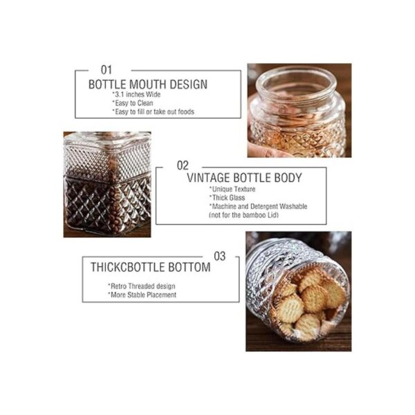 Large Glass Storage Jar 60 FL OZ Glass Food Storage_2