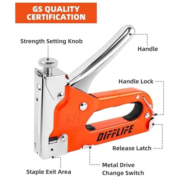DIFFLIFE YEAHOME Pistola de grapas resistente 4