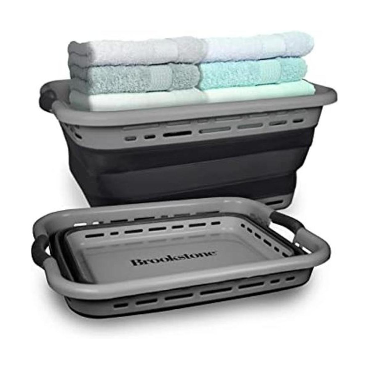 BROOKSTONE 1 unidad 11 galones cesta plegable de gran