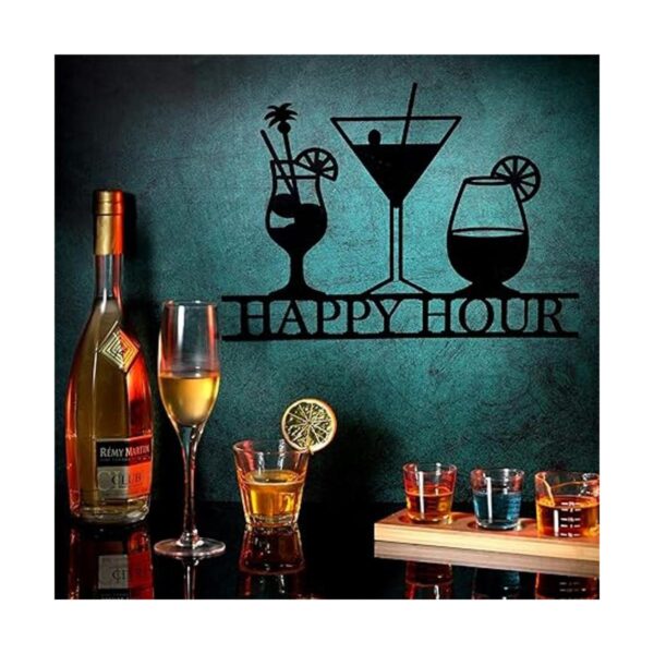 Letrero de barra de Happy Hour para decoración de pared