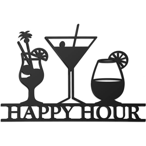 Letrero de barra de Happy Hour para decoración de pared