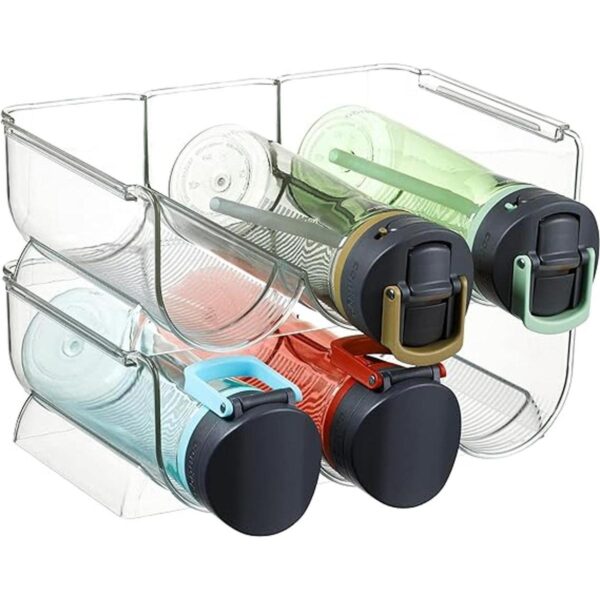 Paquete de 2 soportes apilables de plástico para botellas_3