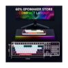 Teclado portátil 60 mecánico para juegos retroiluminado