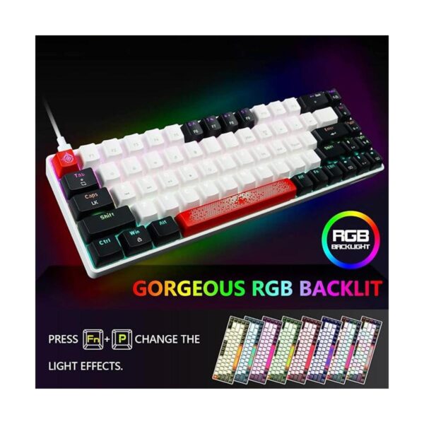 Teclado portátil 60 mecánico para juegos retroiluminado