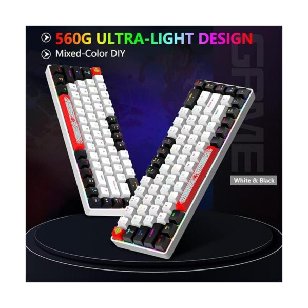 Teclado portátil 60 mecánico para juegos retroiluminado