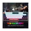 Teclado portátil 60 mecánico para juegos retroiluminado