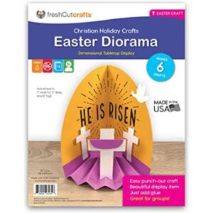 FreshCut Crafts Diorama de Pascua 3D para niños paquete_1