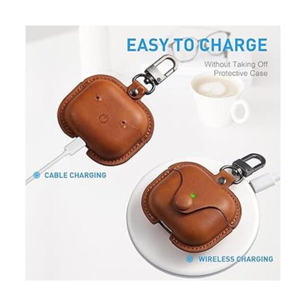 Funda de piel para Airpods 3 Maxjoy para Airpods 3 funda