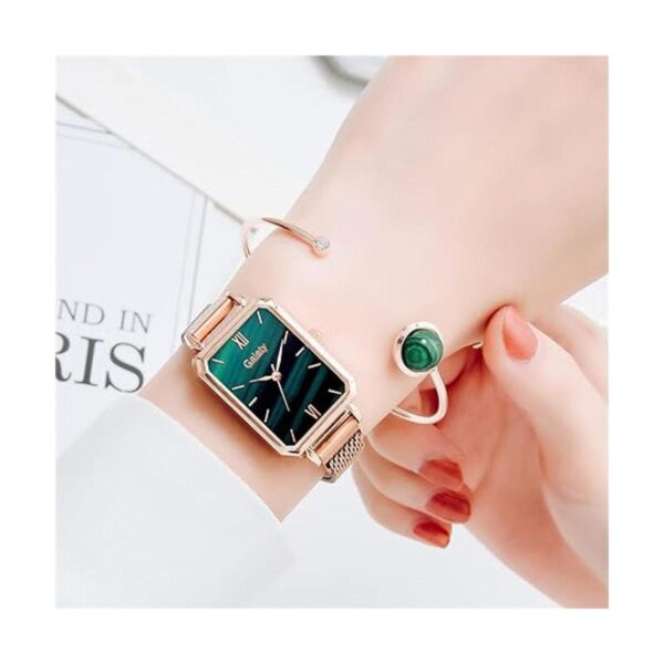 CdyBox Reloj de pulsera de aleación con correa de malla_2