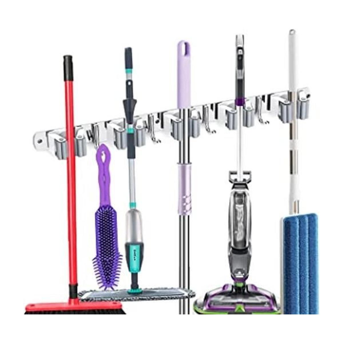 HANZENMA Broom Holder Wall Mount Broom Organizer Wall