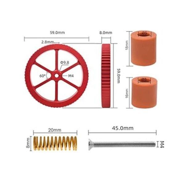 IdeaFormer 4 tuercas de nivelación de torsión de aluminio_3