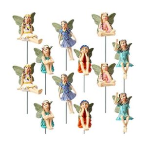 Bucherry 12 piezas de mini figuras de hadas de jardín de