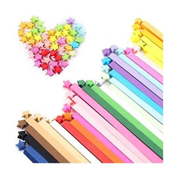 Paquete de papel de estrellas de origami para bricolaje