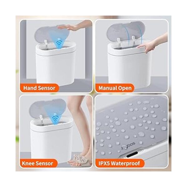 JOYBOS Bote de basura de baño 3 galones impermeable_5
