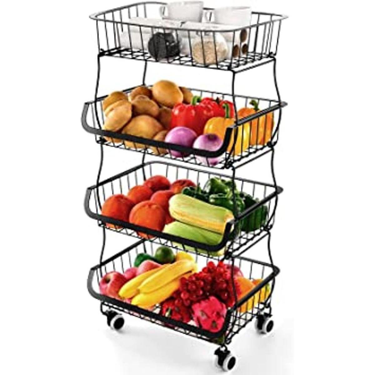 Cesta de almacenamiento de frutas y verduras para cocina