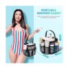 Organizador de ducha de malla portátil para dormitorio
