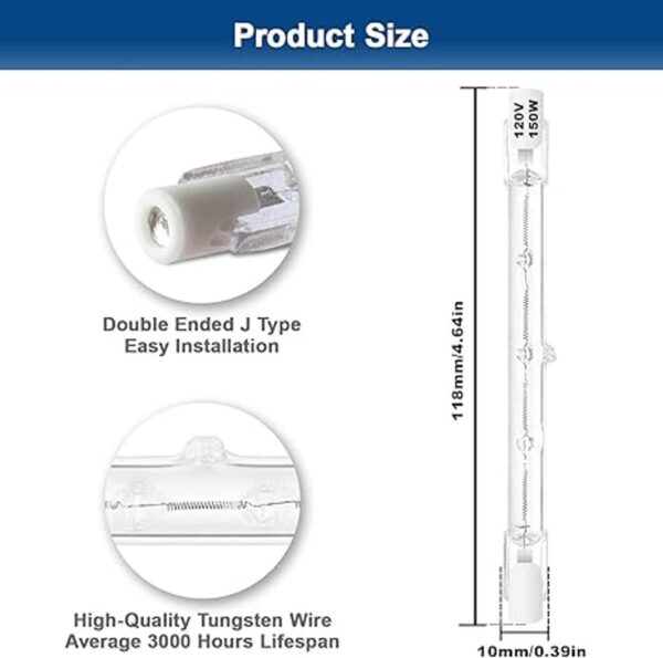 R7S Bombillas halógenas de 150 W regulables 120 V_2