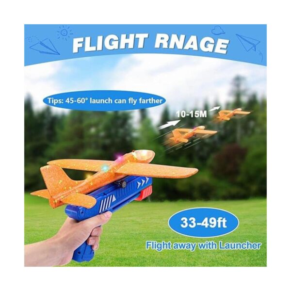 Paquete de 3 juguetes lanzadores de aviones avión LED de_5