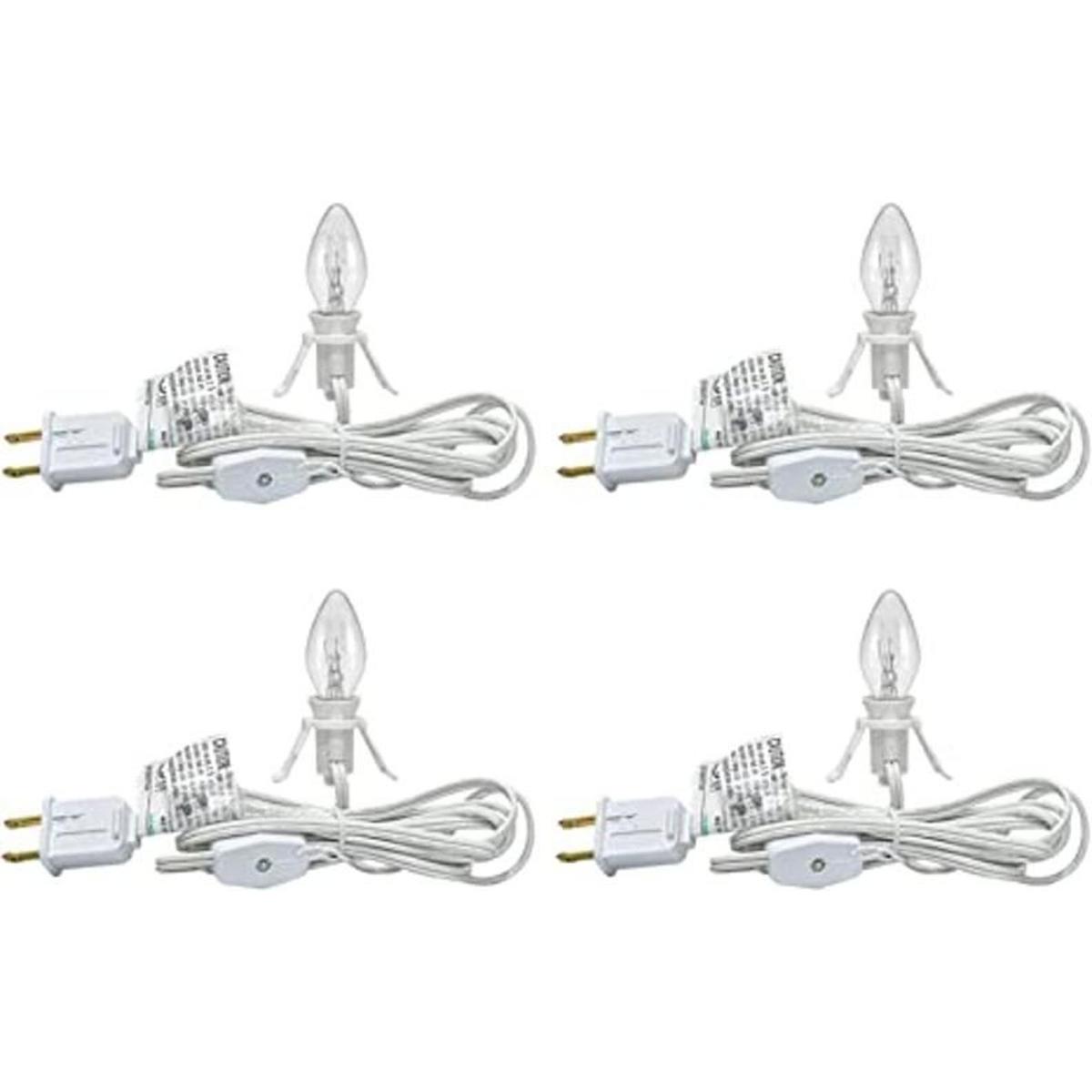 4 juegos de cable de accesorios con una bombilla cable