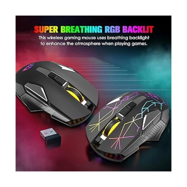 Ratón inalámbrico para juegos recargable con_3