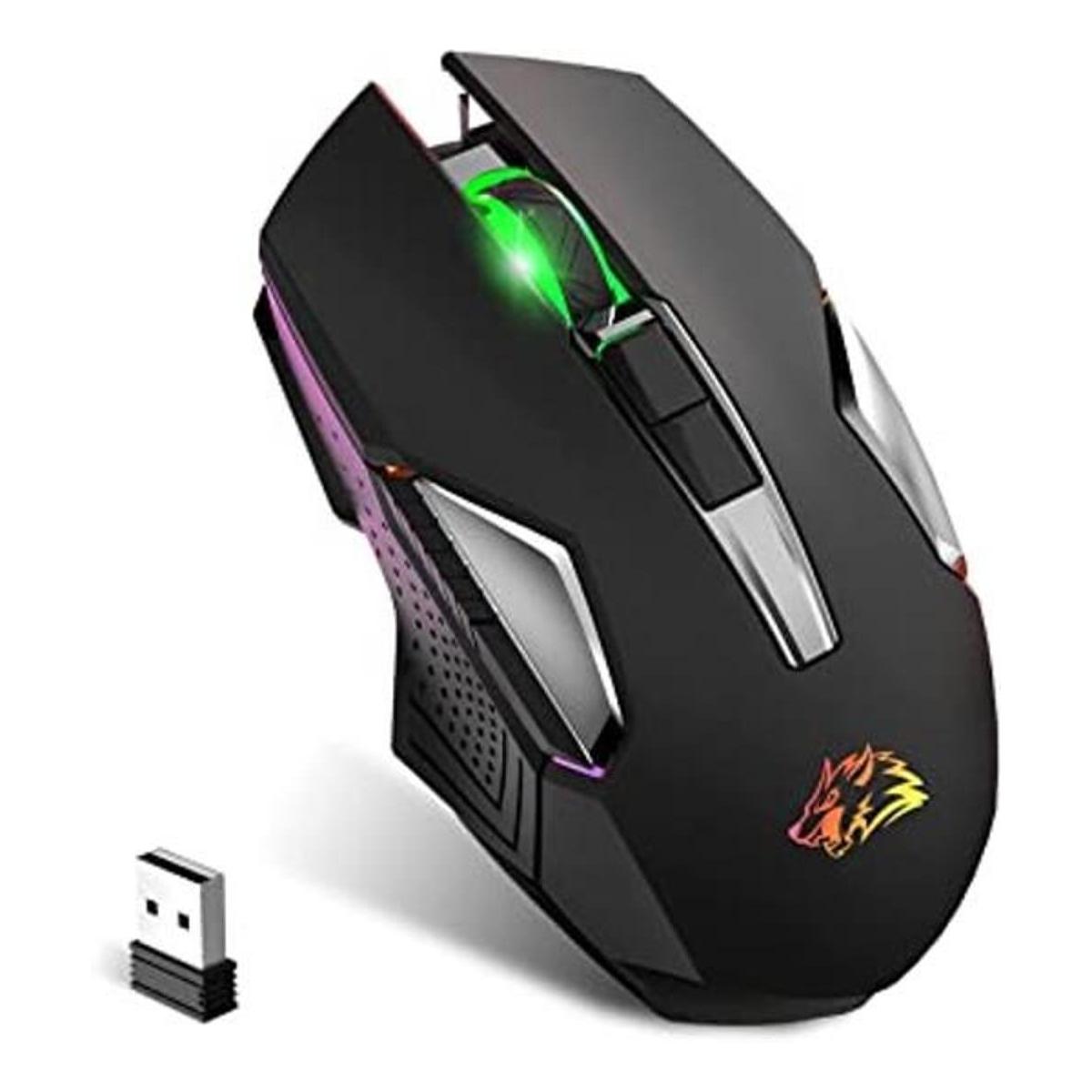 Ratón inalámbrico para juegos recargable con