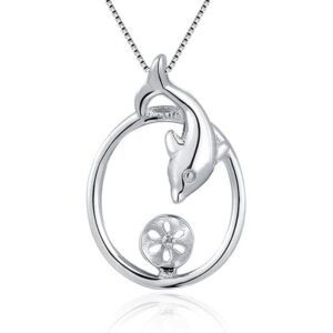 LGSY Colgante de plata de ley 925 con diseño de delfín