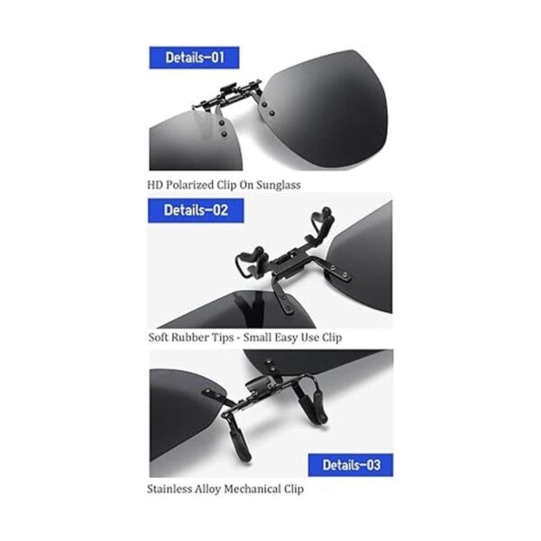 OopsMi Gafas de sol polarizadas sin montura con clip para_3