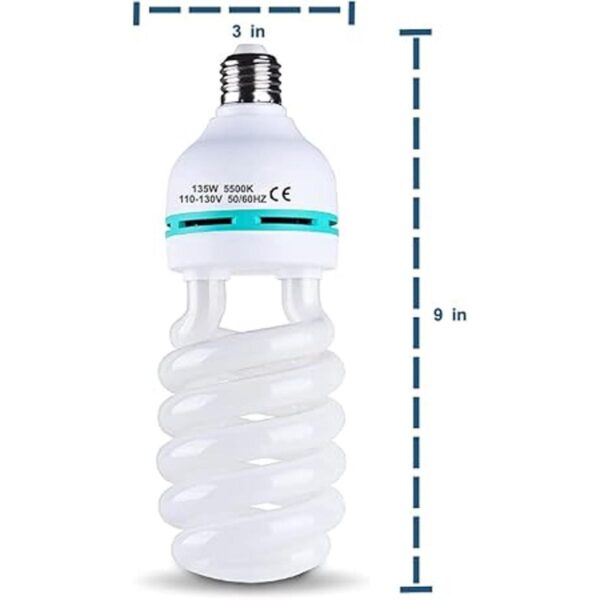 Bombilla de luz de 135 W 5500 K CFL luz diurna espiral