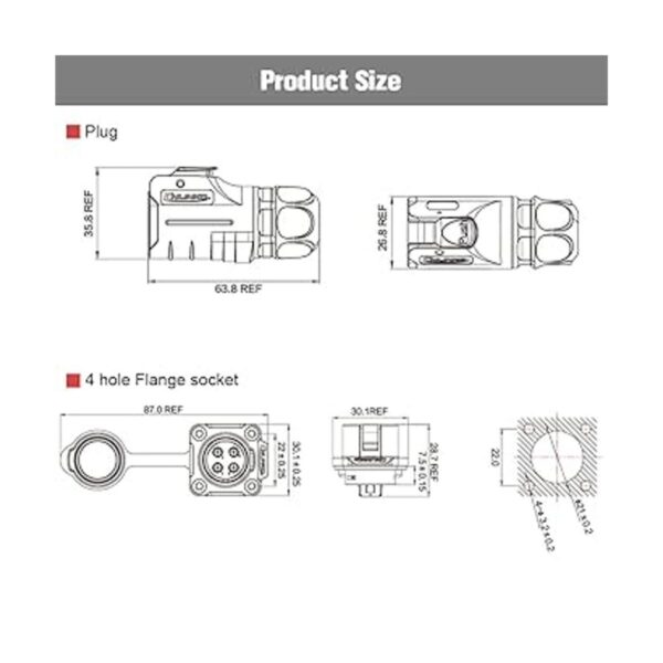 Conector de 4 pines conector de soldadura industrial_4