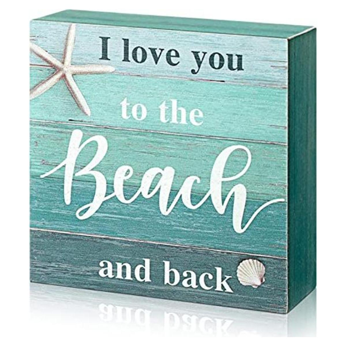 Jetec Letrero decorativo de playa con texto en inglés I