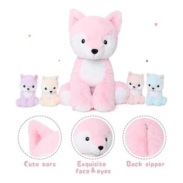 MorisMos Juguetes de peluche de zorro juego de peluche