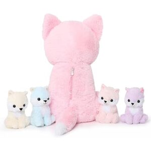 MorisMos Juguetes de peluche de zorro juego de peluche