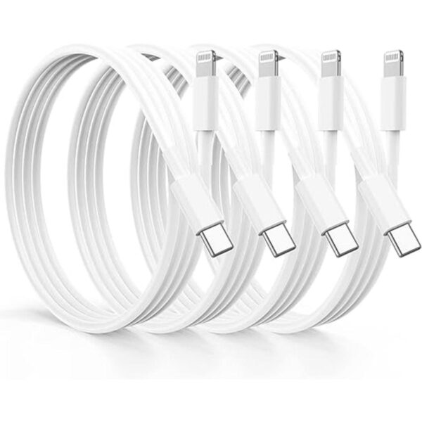 Paquete de 4 cables USB C a Lightning de 6 pies cargador_1