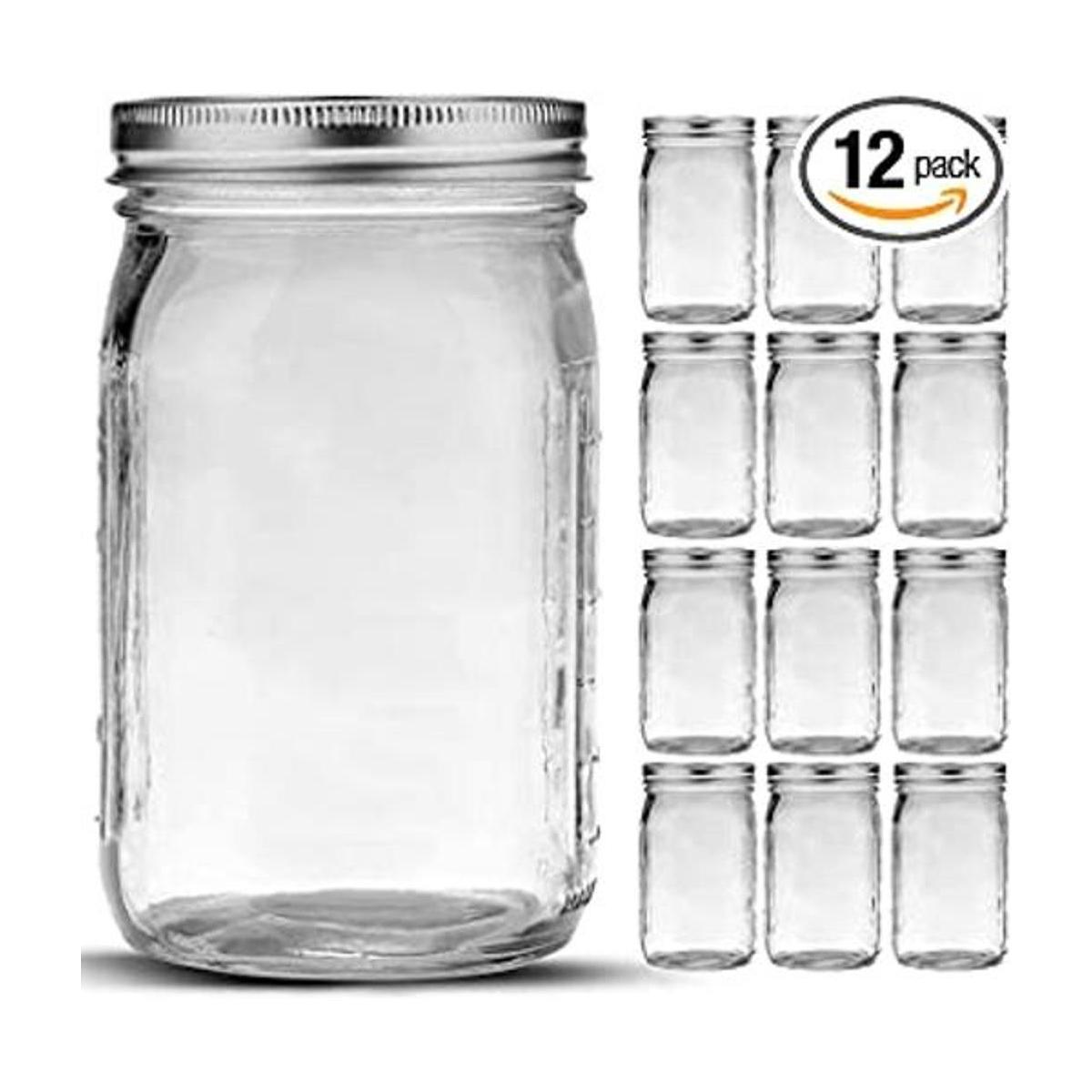Mason Jars Tarros de 32 onzas paquete de 12 tarros de