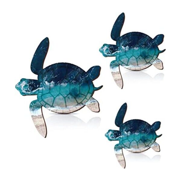 Decoración de pared de tortuga marina de 3 tamaños lona_1